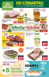 Gazetka promocyjna Stokrotka - Supermarket - Gazetka - ważna od 02.11 do 02.11.2022 - strona 1 - produkty: Kurczak, Majonez, Szynka farmerska, Duda, Szynka, Winogrona, Miód, Wino, Nektar, Fa