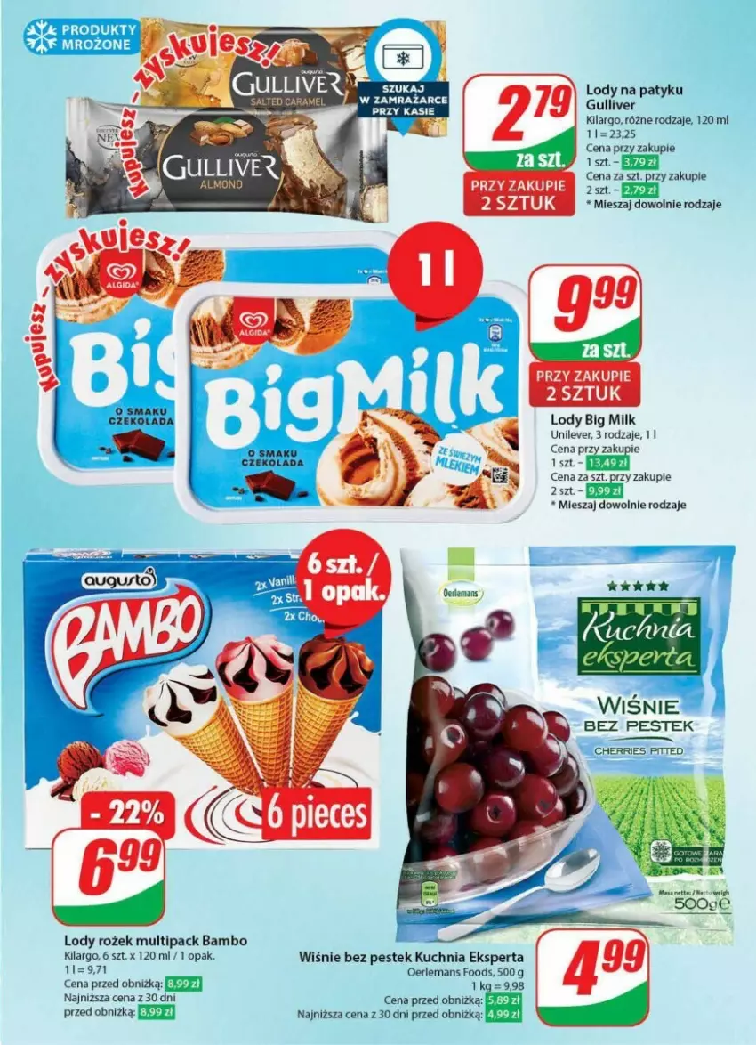 Gazetka promocyjna Dino - ważna 24.01 do 30.01.2024 - strona 15 - produkty: Big Milk, Kuchnia, Lody, Stek