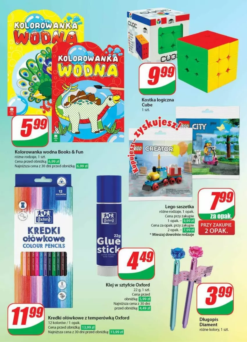 Gazetka promocyjna Dino - ważna 24.01 do 30.01.2024 - strona 40 - produkty: Długopis, Klej, Kolorowanka, LEGO, Ser