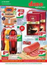 Gazetka promocyjna Dino - Gazetka - ważna od 30.01 do 30.01.2024 - strona 1 - produkty: Kurczak, JBL, Salami, Parówki, Kawa mielona, Kawa, Tarczyński, Rogal, Napój, Fa