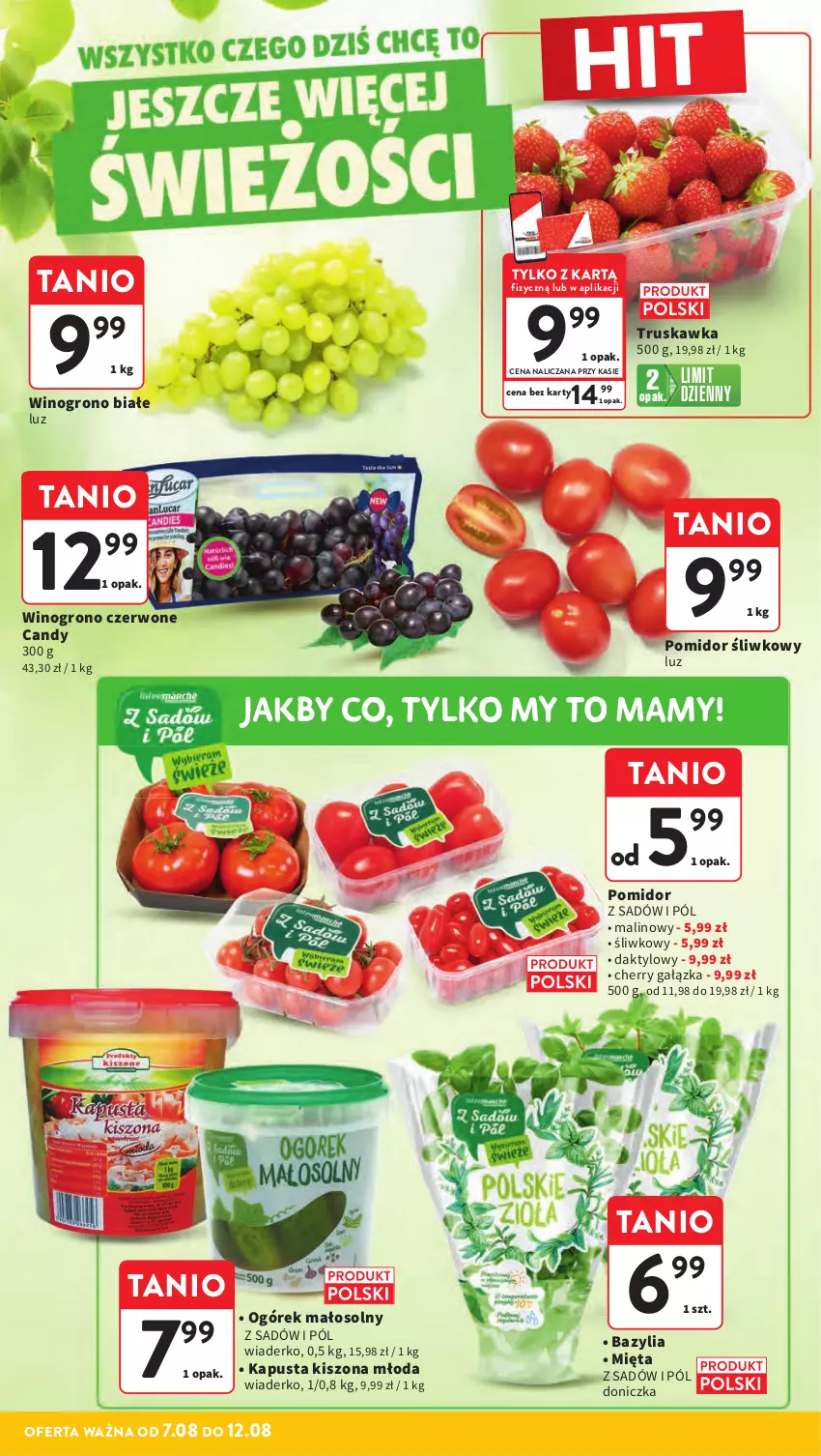 Gazetka promocyjna Intermarche - Gazetka promocyjna ważna - ważna 07.08 do 12.08.2025 - strona 10 - produkty: Bazyl, Bazylia, Candy, Mięta, Ogórek, Wino
