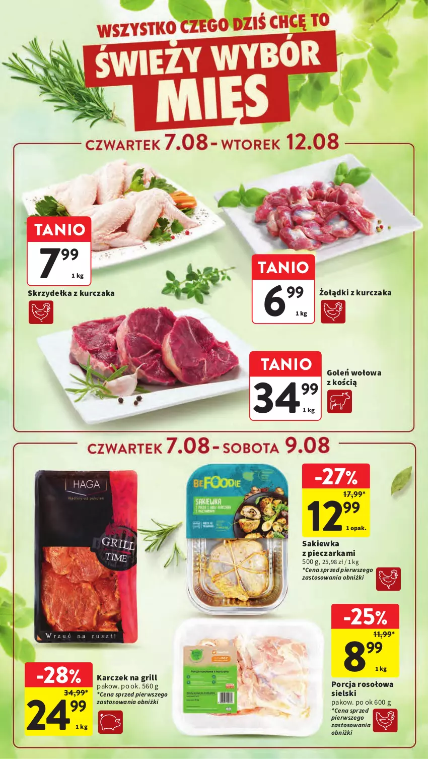 Gazetka promocyjna Intermarche - Gazetka promocyjna ważna - ważna 07.08 do 12.08.2025 - strona 12 - produkty: Grill, Kurczak, Piec, Pieczarka, Por, Skrzydełka z kurczaka
