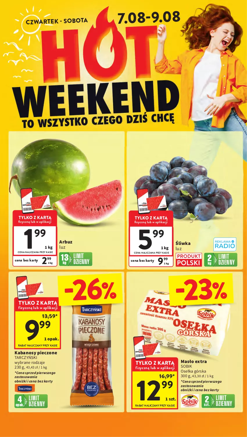 Gazetka promocyjna Intermarche - Gazetka promocyjna ważna - ważna 07.08 do 12.08.2025 - strona 2 - produkty: Arbuz, Kabanos, Masło, Piec, Tarczyński