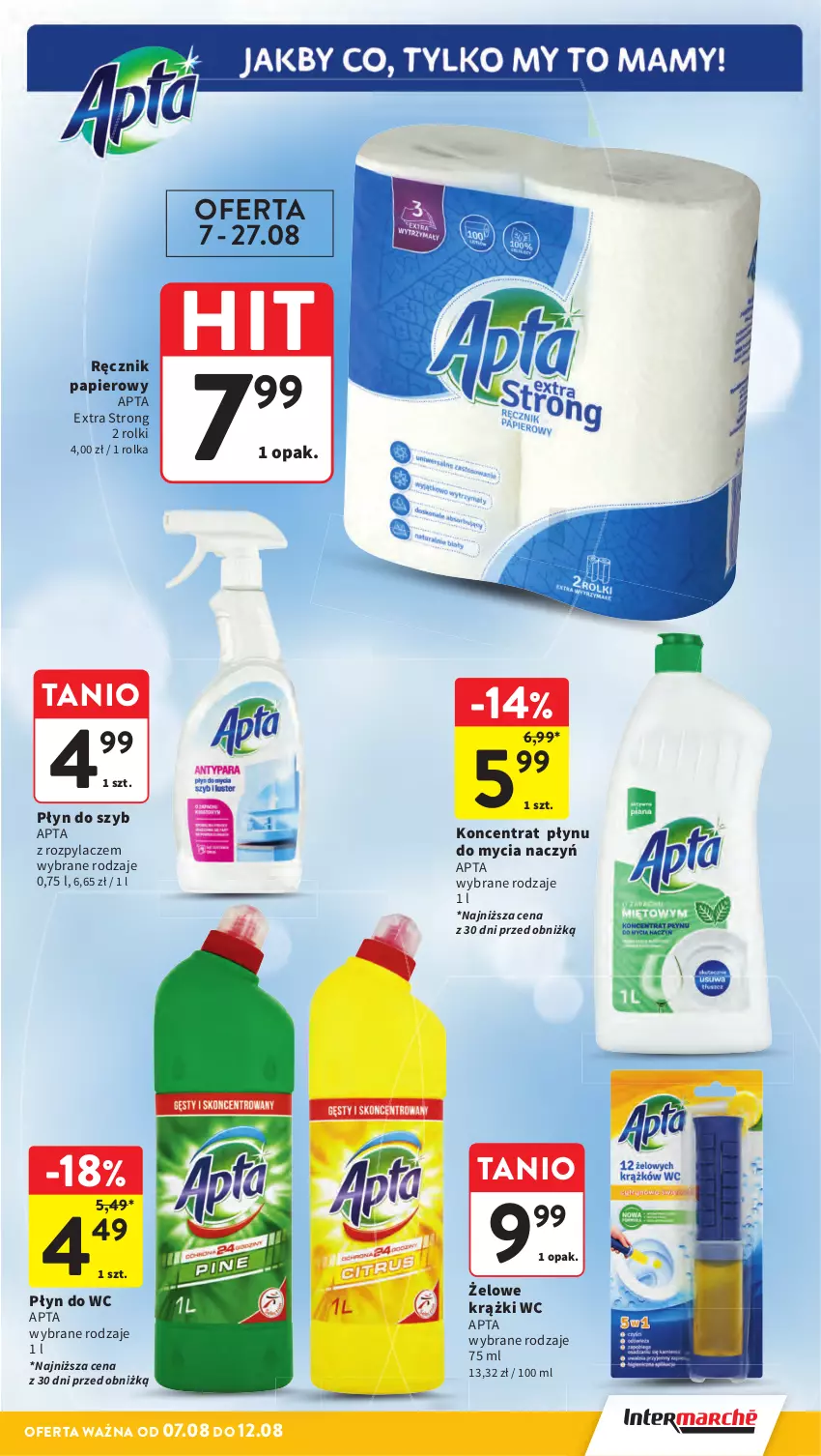 Gazetka promocyjna Intermarche - Gazetka promocyjna ważna - ważna 07.08 do 12.08.2025 - strona 33 - produkty: Do mycia naczyń, Papier, Płyn do szyb, Płyn do wc, Ręcznik, Rolki