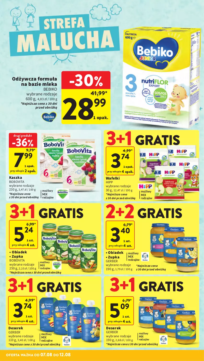 Gazetka promocyjna Intermarche - Gazetka promocyjna ważna - ważna 07.08 do 12.08.2025 - strona 36 - produkty: Bebiko, BoboVita, Deser, Gerber, Gra, HiPP, Ser, Serek