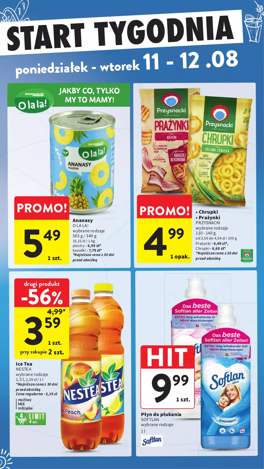 Gazetka promocyjna Intermarche - Gazetka promocyjna ważna - ważna 07.08 do 12.08.2025 - strona 43 - produkty: Ananas, Chrupki, Ice tea, Kawa, Nestea, Płyn do płukania, Przysnacki