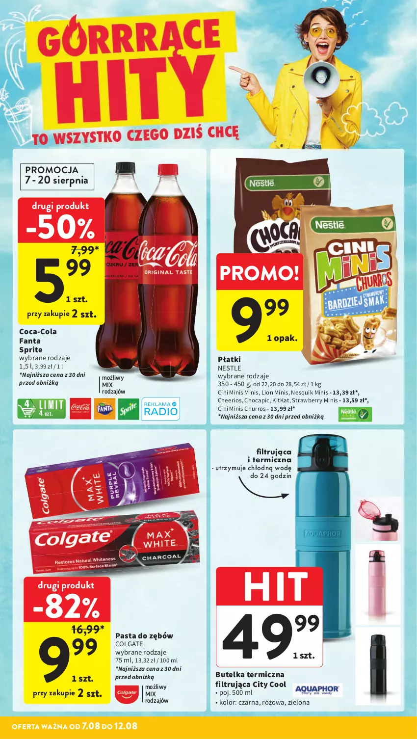 Gazetka promocyjna Intermarche - Gazetka promocyjna ważna - ważna 07.08 do 12.08.2025 - strona 6 - produkty: Cheerios, Cini Minis, Coca-Cola, Colgate, Fa, Fanta, LG, Lion, Nesquik, Pasta do zębów, Sprite