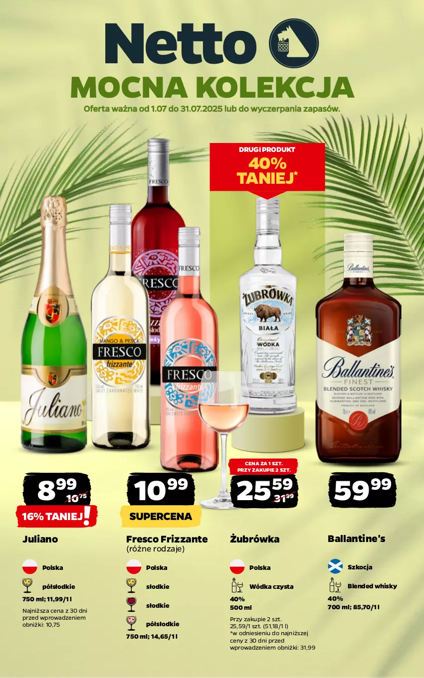 Gazetka promocyjna Netto - Netto_MK_07/25 - ważna 01.07 do 31.07.2025 - strona 1 - produkty: Ballantine's, Fresco, Koc, Whisky, Wódka