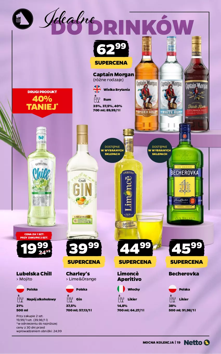 Gazetka promocyjna Netto - Netto_MK_07/25 - ważna 01.07 do 31.07.2025 - strona 19 - produkty: Captain Morgan, Gin, Likier, Napój, Rum