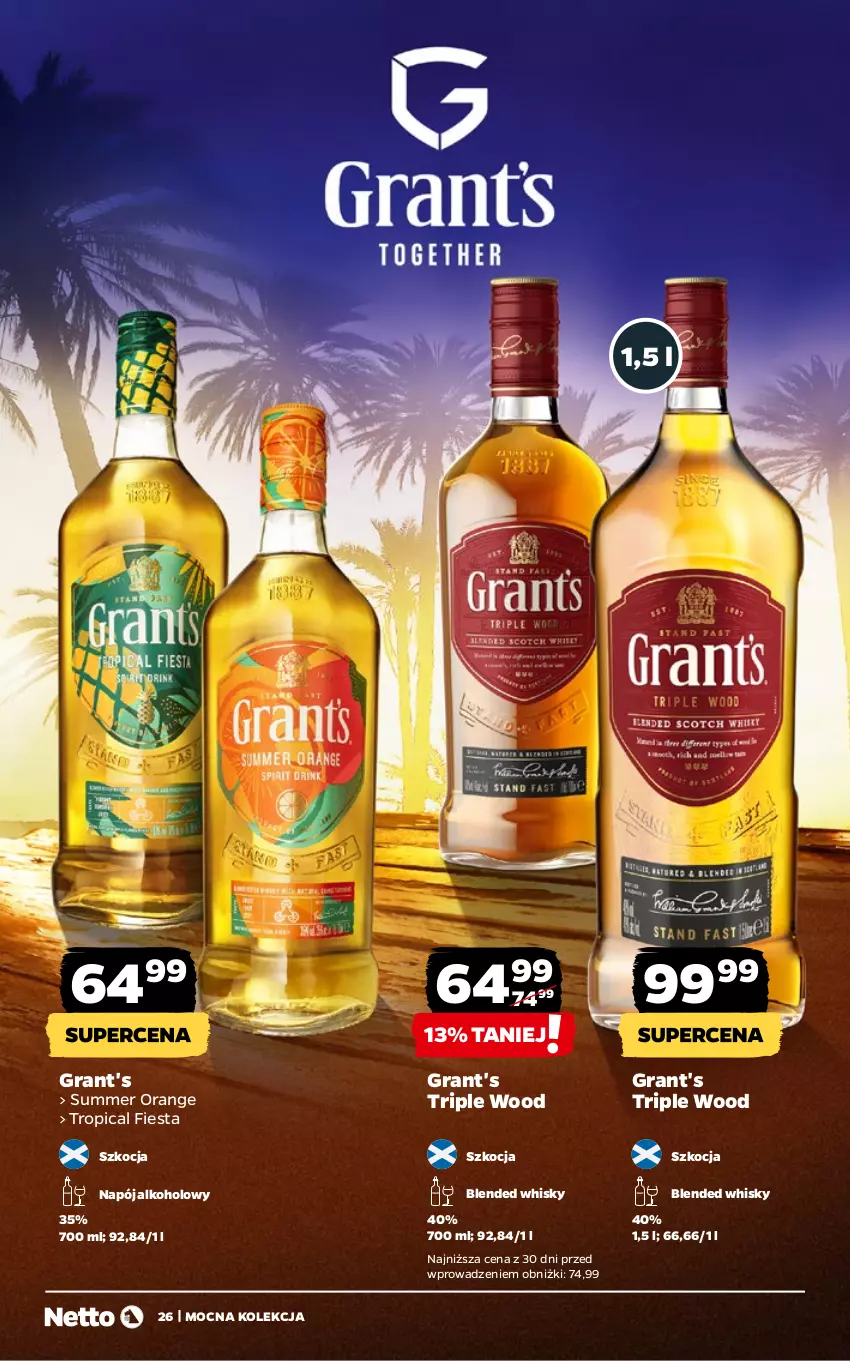 Gazetka promocyjna Netto - Netto_MK_07/25 - ważna 01.07 do 31.07.2025 - strona 26 - produkty: Gra, Grant's, Koc, Napój, Tropical, Whisky