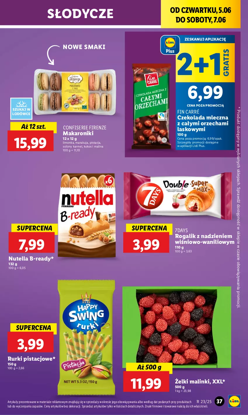 Gazetka promocyjna Lidl - GAZETKA - ważna 05.06 do 07.06.2025 - strona 47 - produkty: Czekolada, Czekolada mleczna, Gra, Kokos, Limonka, Makaron, Nutella, Rogal, Rurki, Ser