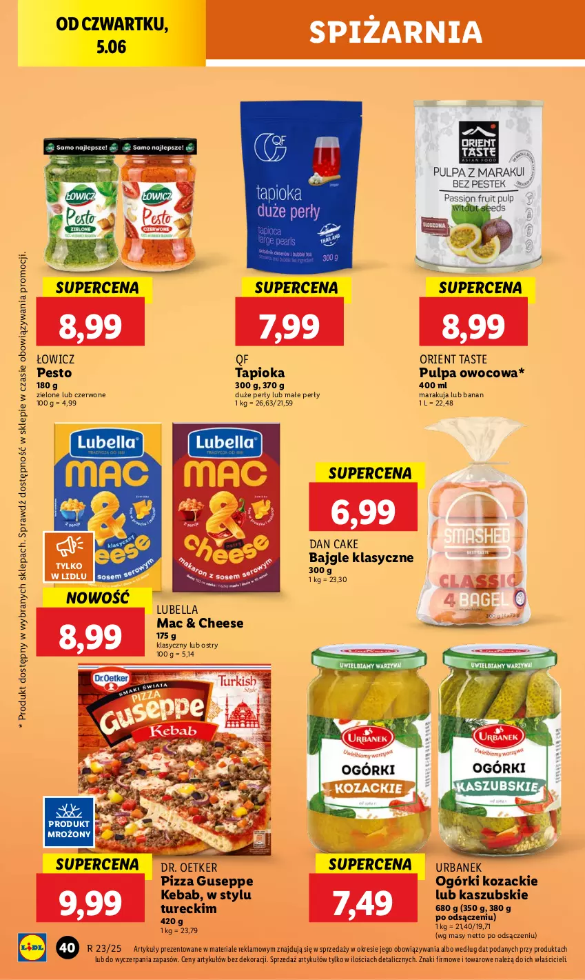 Gazetka promocyjna Lidl - GAZETKA - ważna 05.06 do 07.06.2025 - strona 50 - produkty: Bajgle, Bell, Bella, Dan Cake, Dr. Oetker, Kebab, Lubella, Pesto, Pizza