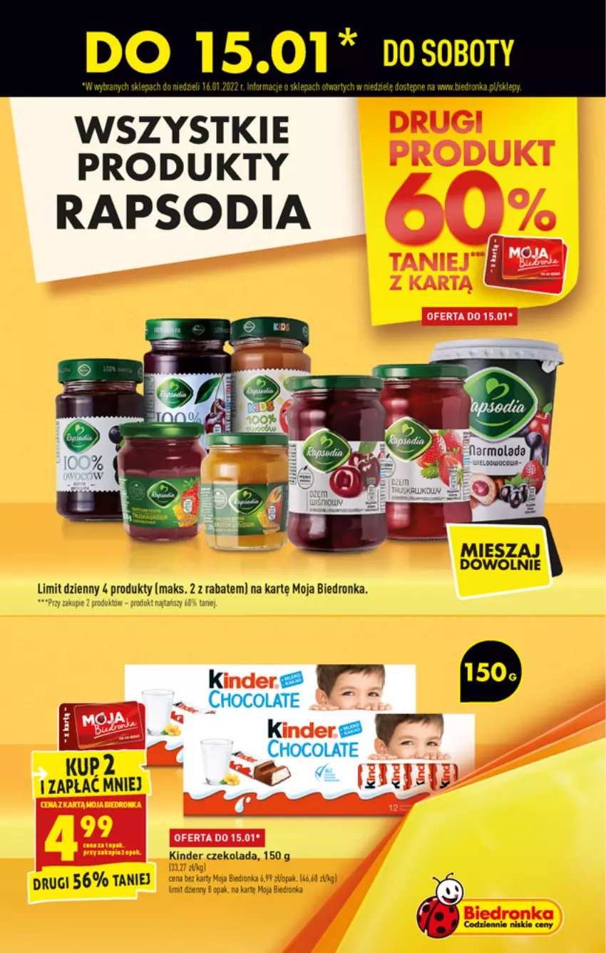 Gazetka promocyjna Biedronka - W tym tygodniu - ważna 13.01 do 19.01.2022 - strona 7 - produkty: Czekolada, Kinder