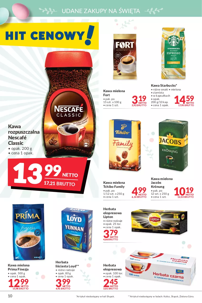 Gazetka promocyjna Makro - [Oferta promocyjna] Artykuły spożywcze i przemysłowe - ważna 05.04 do 18.04.2022 - strona 10 - produkty: Fa, Herbata, Jacobs, Jacobs Krönung, Kawa, Kawa mielona, Kawa rozpuszczalna, Lipton, Loyd, Nescafé, Prima, Tchibo, Tchibo Family