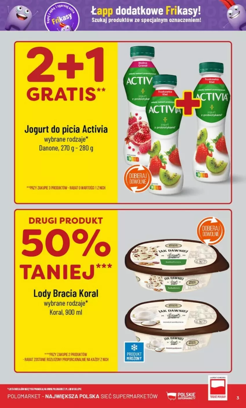 Gazetka promocyjna PoloMarket - ważna 21.08 do 27.08.2024 - strona 23 - produkty: Activia, Danone, Jogurt, Lody