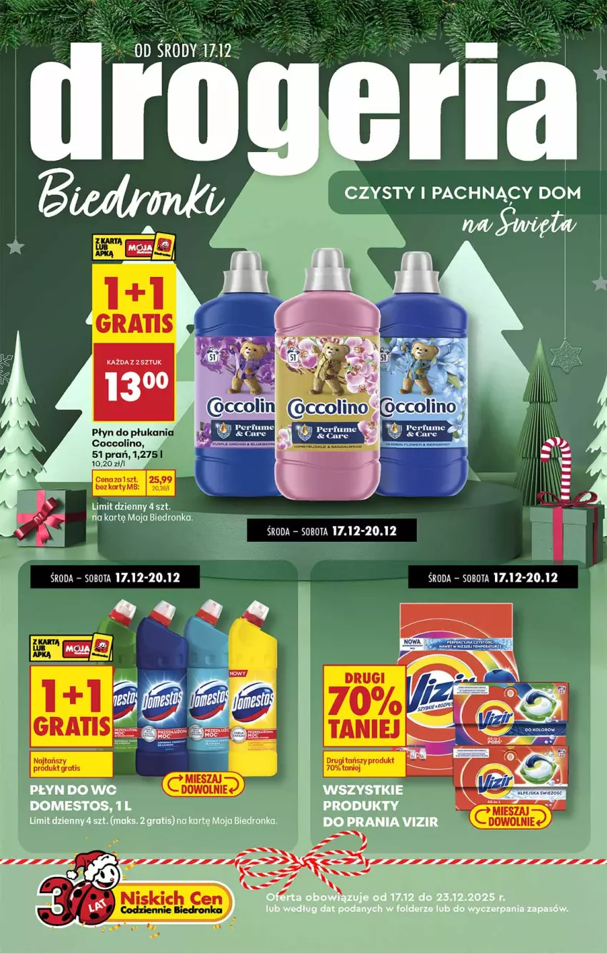 Gazetka promocyjna Biedronka - Gazetka - ważna 17.12 do 24.12.2025 - strona 1 - produkty: Coccolino, Płyn do płukania