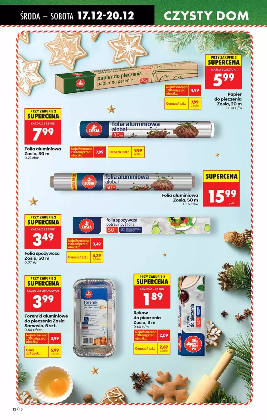Gazetka promocyjna Biedronka - Gazetka - ważna 17.12 do 24.12.2025 - strona 12 - produkty: Folia aluminiowa, Foremki, Kaki, Papier, Papier do pieczenia, Piec, Rękaw do pieczenia