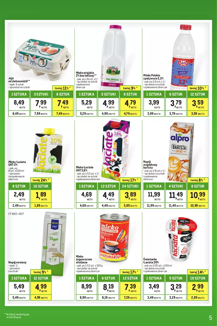 Gazetka promocyjna Makro - Kupujesz więcej płacisz mniej - ważna 01.07 do 31.07.2023 - strona 5 - produkty: Jaja, Mleko, Mleko zagęszczone, Napój
