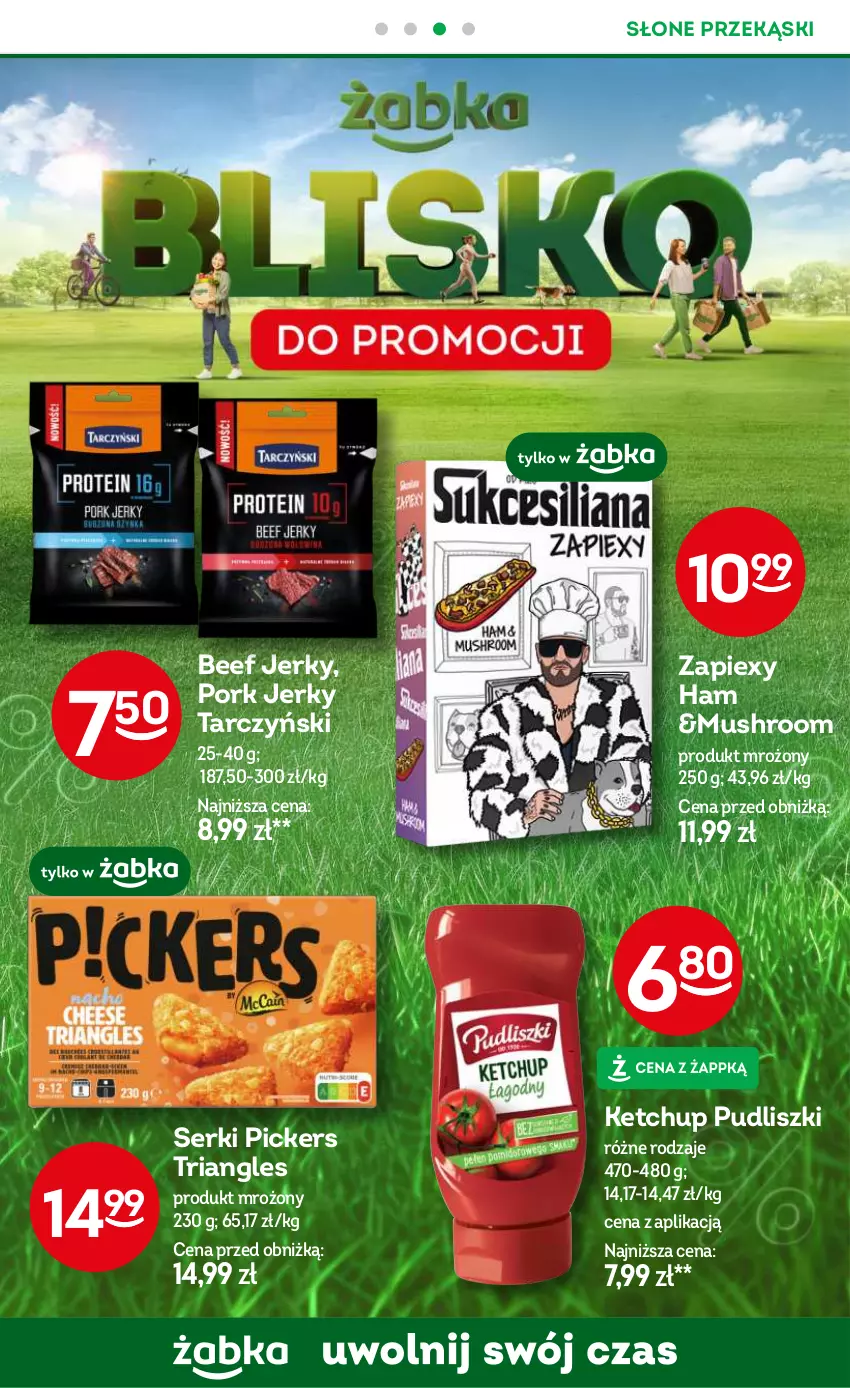 Gazetka promocyjna Żabka - ważna 27.06 do 30.09.2024 - strona 38 - produkty: Jerky, Ketchup, Mus, Por, Pudliszki, Ser, Tarczyński