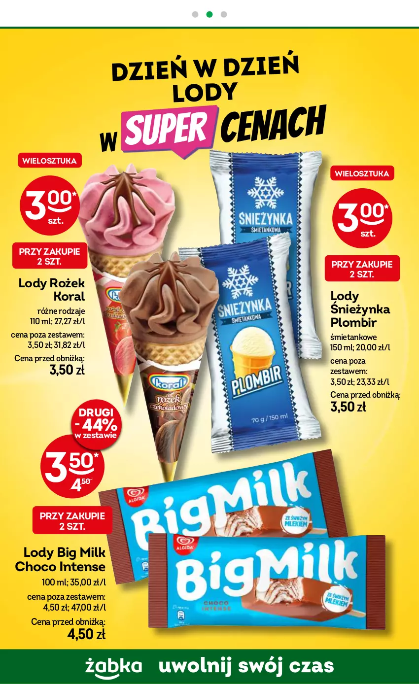 Gazetka promocyjna Żabka - ważna 27.06 do 30.09.2024 - strona 44 - produkty: Big Milk, Lody