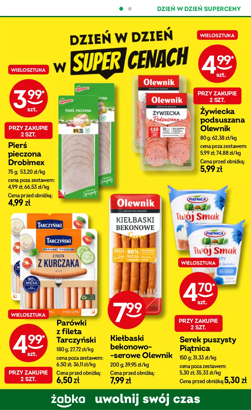 Gazetka promocyjna Żabka - ważna 27.06 do 30.09.2024 - strona 52 - produkty: Beko, Drobimex, Olewnik, Parówki, Piątnica, Piec, Ser, Serek, Serek puszysty, Tarczyński