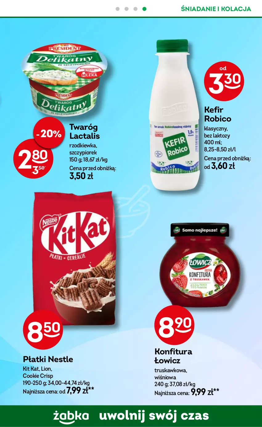 Gazetka promocyjna Żabka - ważna 27.06 do 30.09.2024 - strona 57 - produkty: BIC, Kefir, Kit Kat, Konfitura, Lion, Robico, Rzodkiewka, Twaróg