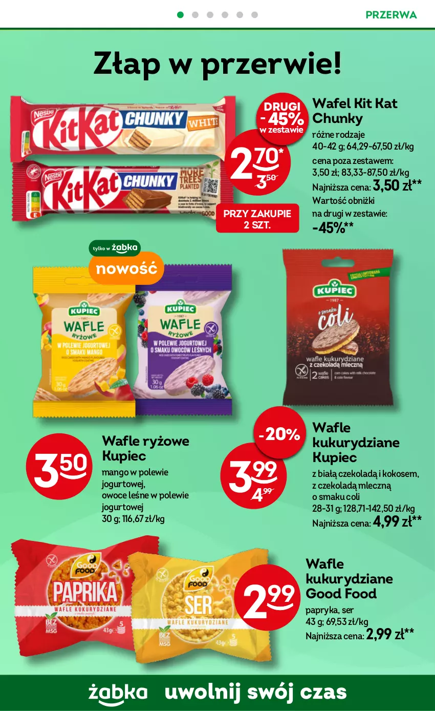 Gazetka promocyjna Żabka - ważna 27.06 do 30.09.2024 - strona 60 - produkty: Jogurt, Kit Kat, Kokos, Kupiec, Mango, Owoce, Papryka, Piec, Ryż, Ser, Wafle