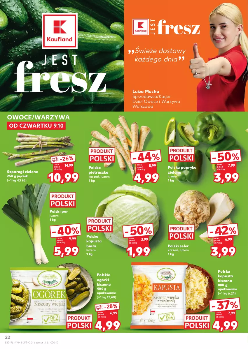 Gazetka promocyjna Kaufland - Gazetka tygodnia - ważna 09.10 do 15.10.2025 - strona 22 - produkty: Owoce, Papryka, Pietruszka, Por, Seler korzeń, Warzywa