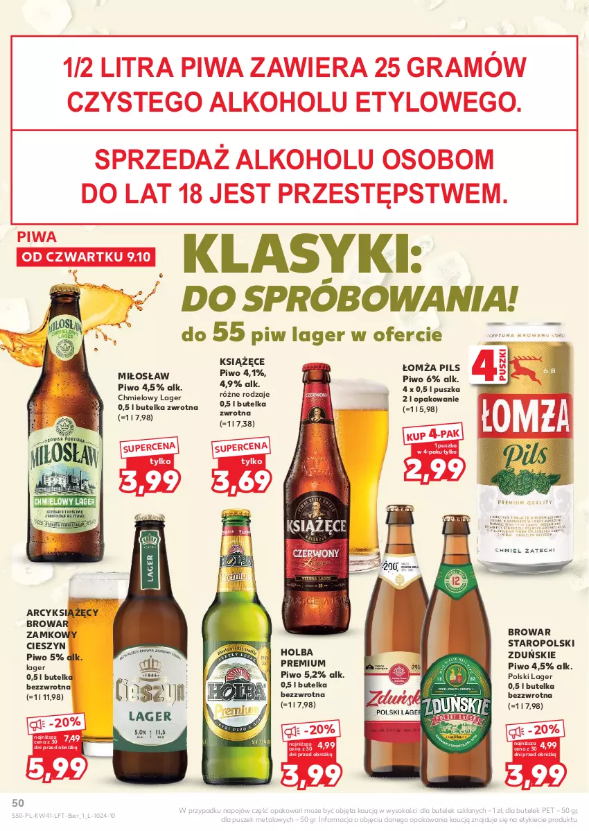 Gazetka promocyjna Kaufland - Gazetka tygodnia - ważna 09.10 do 15.10.2025 - strona 50 - produkty: Gra, Książęce, Piwa, Piwo, Sok