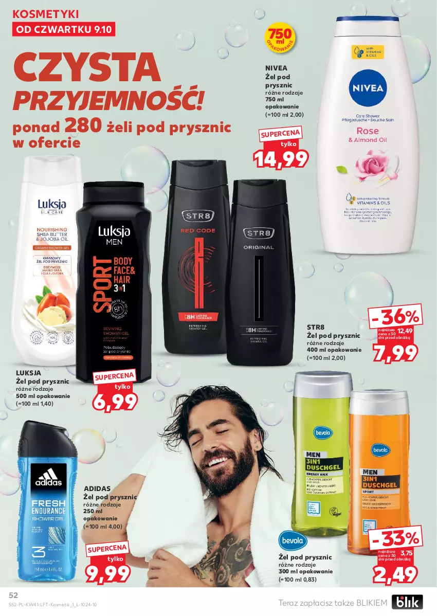 Gazetka promocyjna Kaufland - Gazetka tygodnia - ważna 09.10 do 15.10.2025 - strona 52 - produkty: Adidas, Luksja, Nivea, Str8, Tera