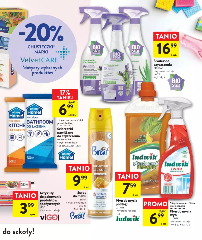 Gazetka promocyjna Intermarche - Gazetka Intermarche - ważna 17.08 do 06.09.2023 - strona 19 - produkty: Chusteczki, Gra, Ludwik, Płyn do mycia, Por, Ser, Velvet