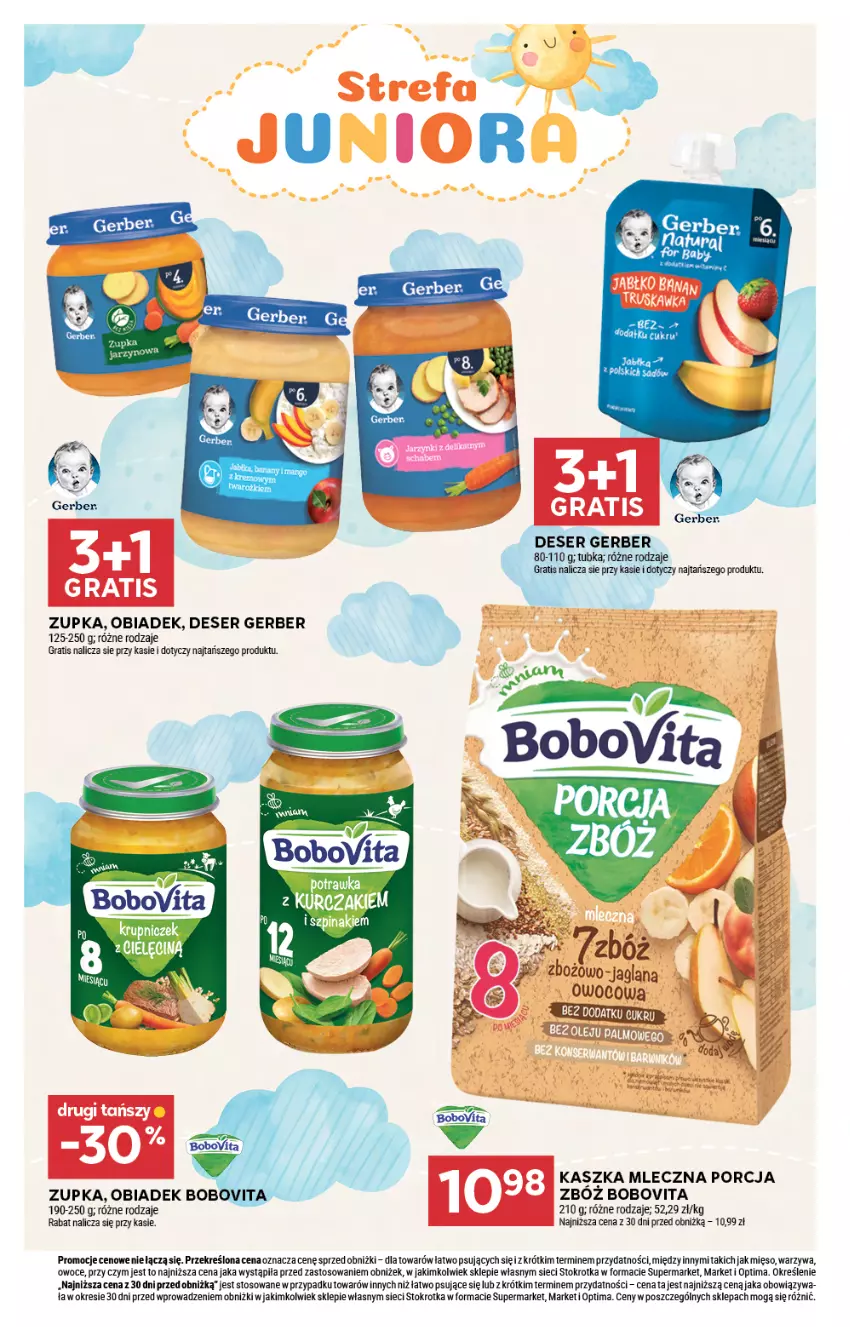 Gazetka promocyjna Stokrotka - Supermarket - ważna 08.10 do 14.10.2026 - strona 46 - produkty: BoboVita, Deser, Gerber, Gra, LANA, Mięso, Optima, Owoce, Por, Ser, Warzywa