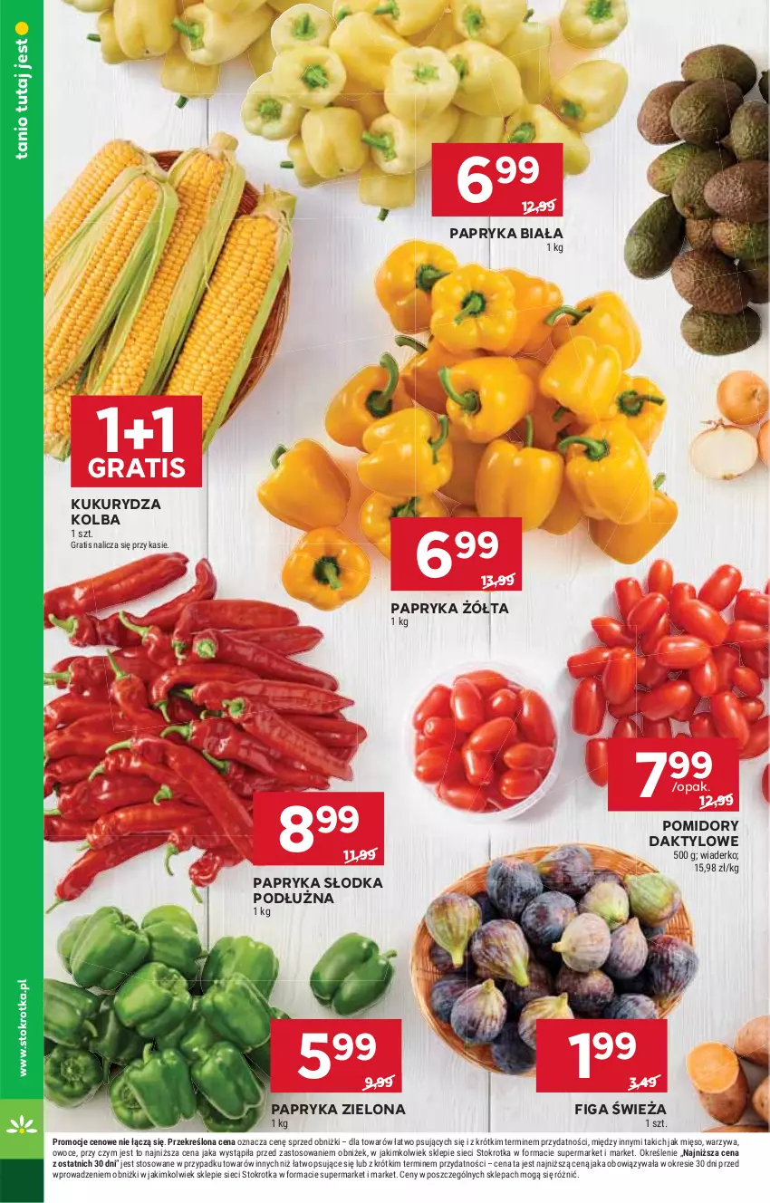 Gazetka promocyjna Stokrotka - Supermarket - ważna 21.08 do 27.08.2025 - strona 6 - produkty: Gra, Kukurydza, Mięso, Owoce, Papryka, Papryka biała, Papryka słodka, Papryka żółta, Pomidory, Warzywa
