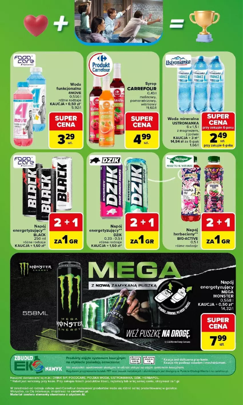 Gazetka promocyjna Carrefour - Gazetka Carrefour, Market Zakupowa taktyka kibica - ważna 13.07 do 18.07.2026 - strona 3 - produkty: Fa, Lack, LG, Magnez, Napój, Syrop, Woda, Woda mineralna