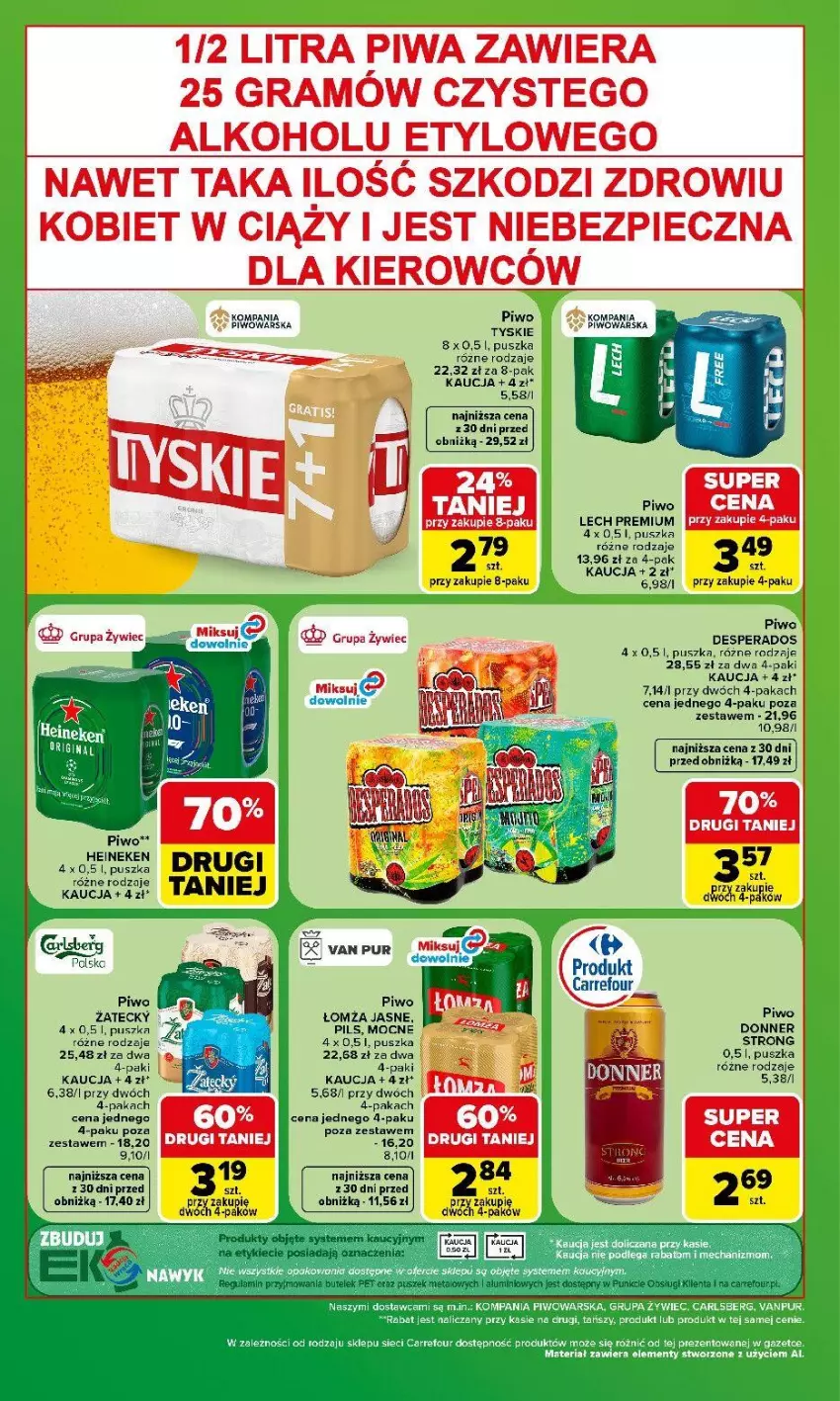 Gazetka promocyjna Carrefour - Gazetka Carrefour, Market Zakupowa taktyka kibica - ważna 13.07 do 18.07.2026 - strona 4 - produkty: Desperados, Fa, Gra, Heineken, Piec, Piwa, Piwo, Pur, Tyskie