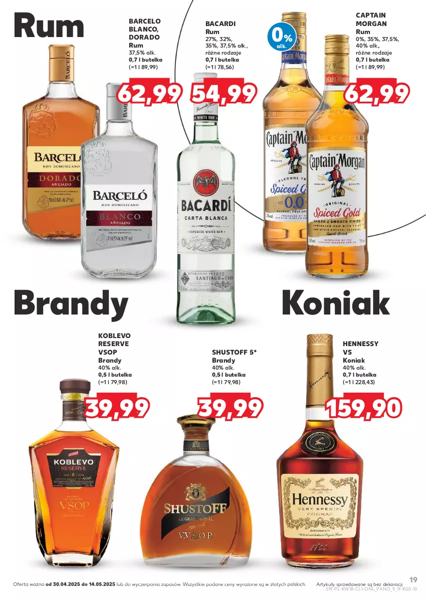 Gazetka promocyjna Kaufland - Barek Kauflandu - ważna 30.04 do 14.05.2025 - strona 19 - produkty: Bacardi, Brandy, Captain Morgan, Rum, Ser