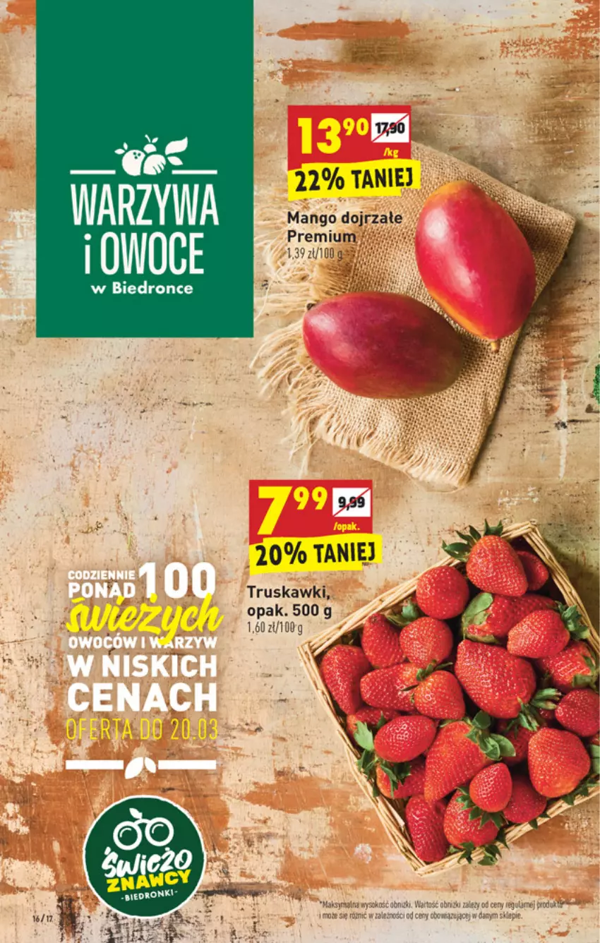 Gazetka promocyjna Biedronka - W tym tygodniu - ważna 18.03 do 24.03.2021 - strona 16 - produkty: Gra, Mango, Truskawki, Warzywa