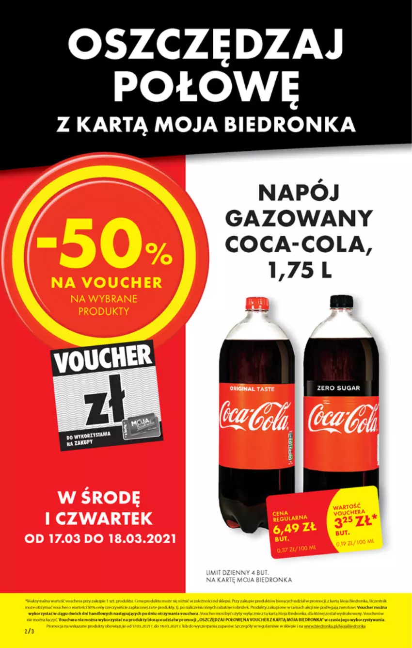 Gazetka promocyjna Biedronka - W tym tygodniu - ważna 18.03 do 24.03.2021 - strona 2 - produkty: Coca-Cola, Napój, Napój gazowany