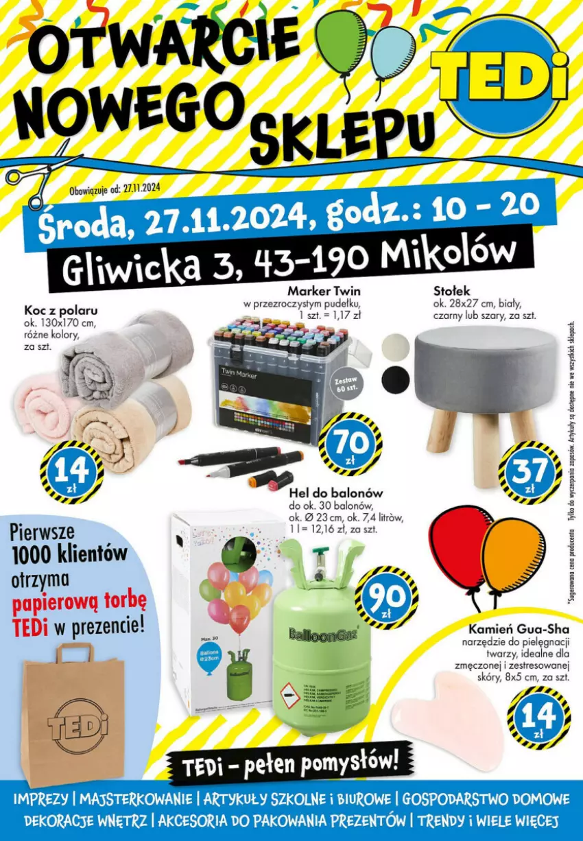 Gazetka promocyjna Pepco - ważna 27.11 do 03.12.2024 - strona 1 - produkty: Akcesoria do pakowania, Biuro, Koc, Marker, Stołek