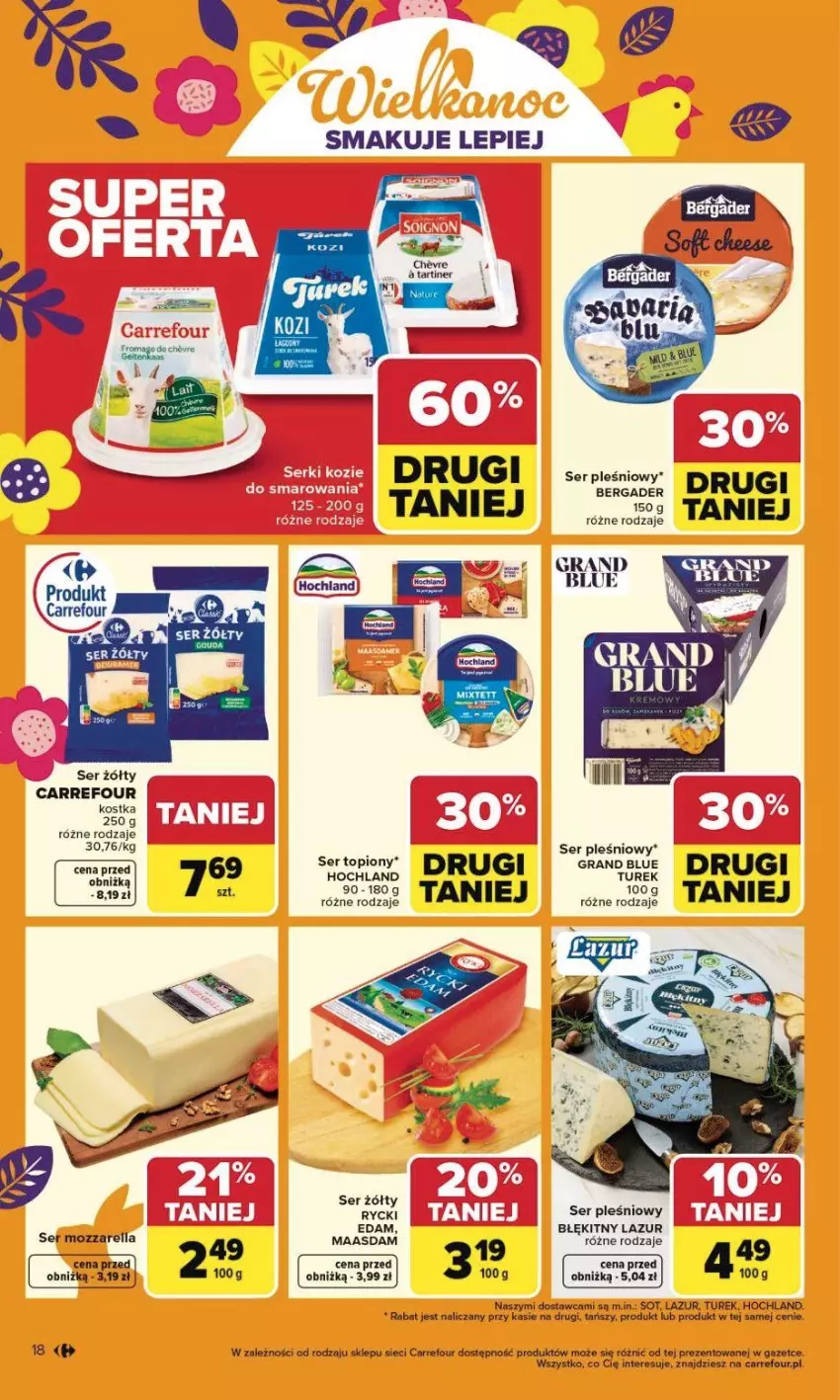 Gazetka promocyjna Carrefour - Gazetka Carrefour, Market od poniedziałku! - ważna 23.03 do 29.03.2026 - strona 24 - produkty: Edam, Hochland, Lazur, Maasdam, Mozzarella, Ser, Ser pleśniowy