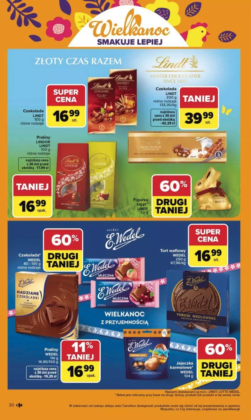 Gazetka promocyjna Carrefour - Gazetka Carrefour, Market od poniedziałku! - ważna 23.03 do 29.03.2026 - strona 36 - produkty: Czekolada, Lindor, Lindt, Praliny