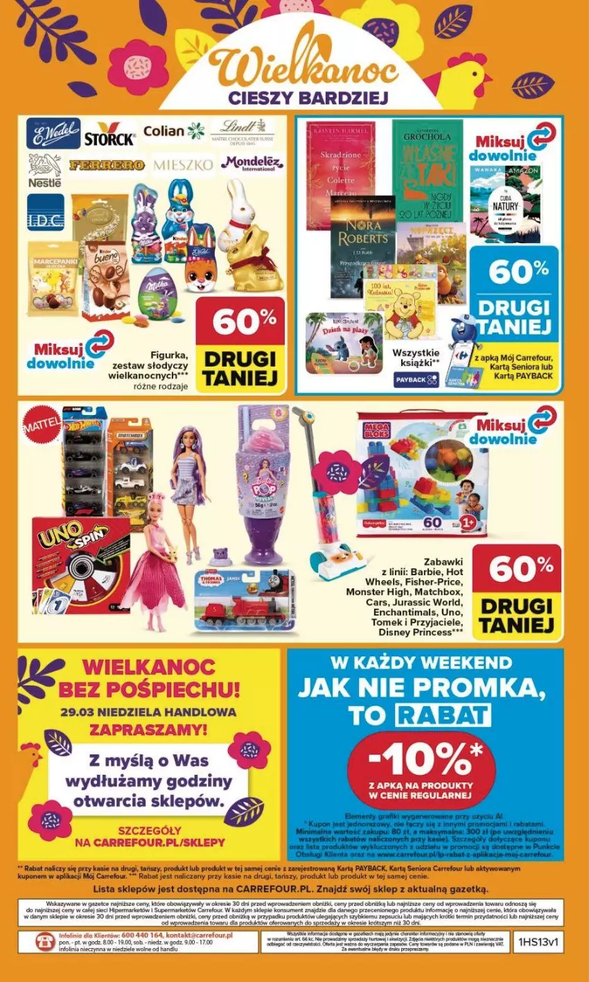 Gazetka promocyjna Carrefour - Gazetka Carrefour, Market od poniedziałku! - ważna 23.03 do 29.03.2026 - strona 54 - produkty: AEG, Barbie, Cars, Disney, Enchantimals, Fa, Fisher-Price, Jurassic World, Piec