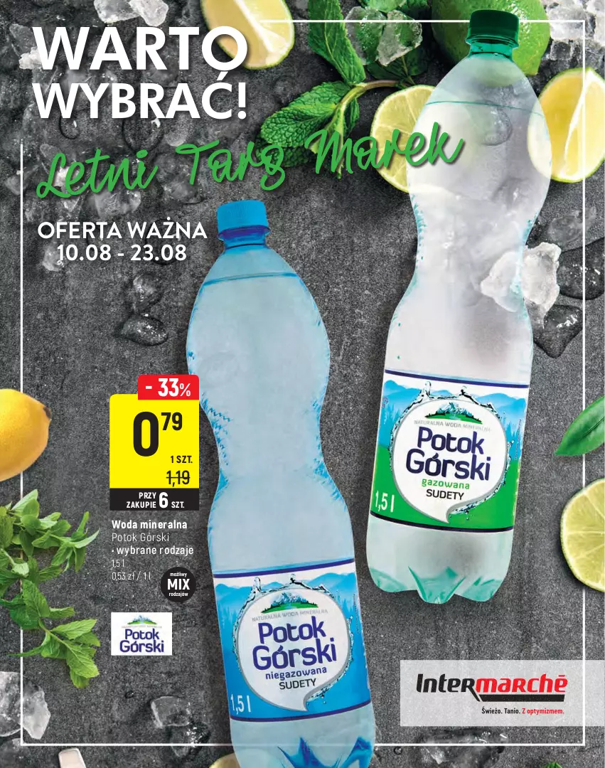 Gazetka promocyjna Intermarche - Letni Targ Marek - ważna 10.08 do 23.08.2021 - strona 1 - produkty: Woda, Woda mineralna