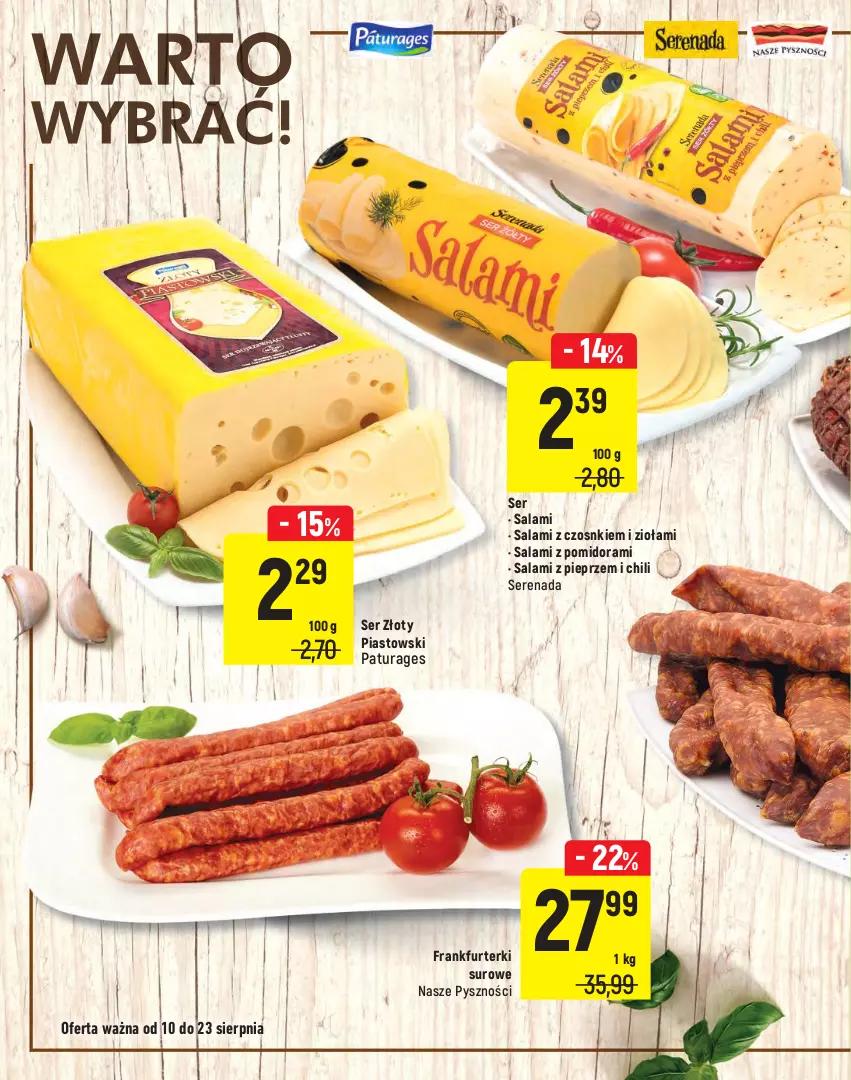 Gazetka promocyjna Intermarche - Letni Targ Marek - ważna 10.08 do 23.08.2021 - strona 2 - produkty: Frankfurterki, Piast, Pieprz, Salami, Ser