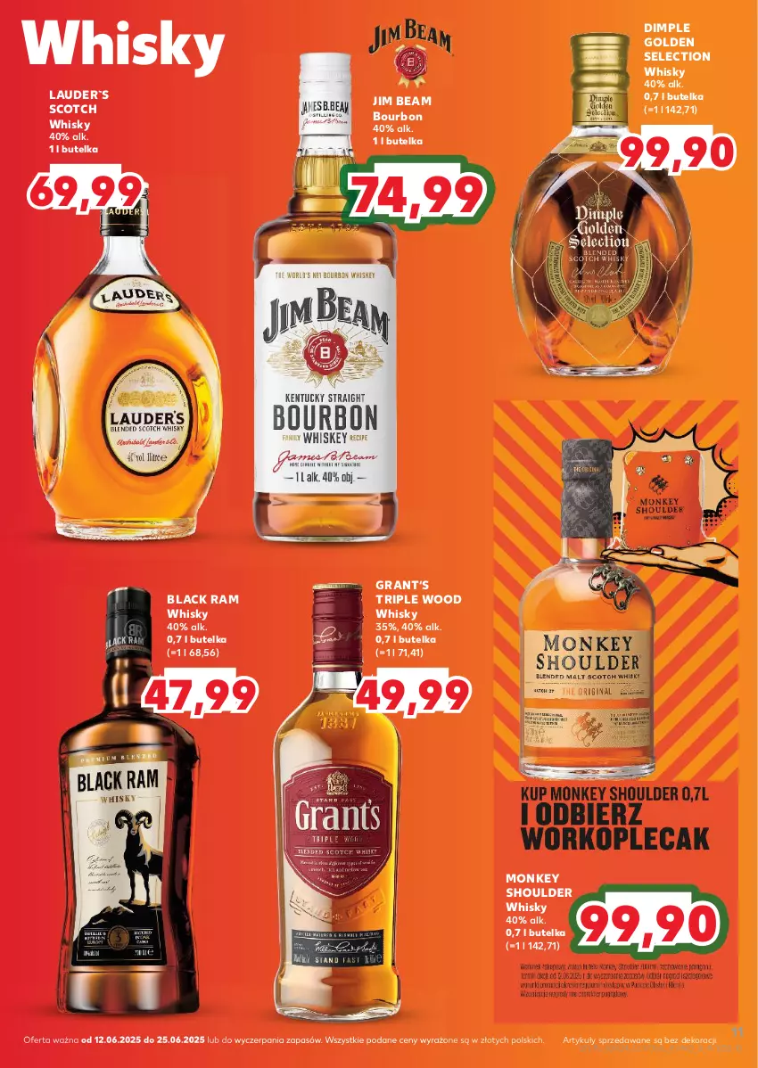 Gazetka promocyjna Kaufland - Barek Kauflandu - ważna 12.06 do 25.06.2025 - strona 11 - produkty: Bourbon, Dimple Golden Selection, Gra, Jim Beam, Lack, Whisky