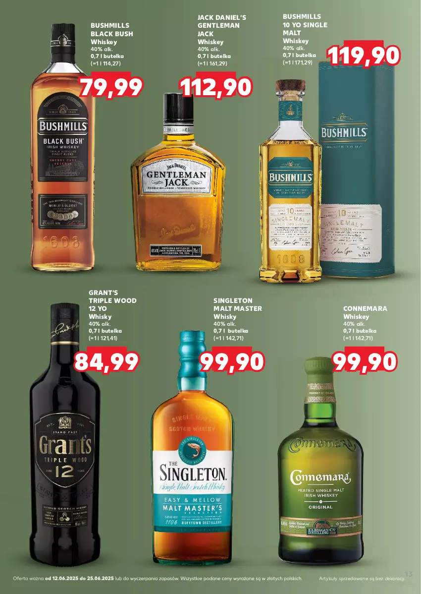 Gazetka promocyjna Kaufland - Barek Kauflandu - ważna 12.06 do 25.06.2025 - strona 13 - produkty: Bushmills, Gra, Lack, Whiskey, Whisky