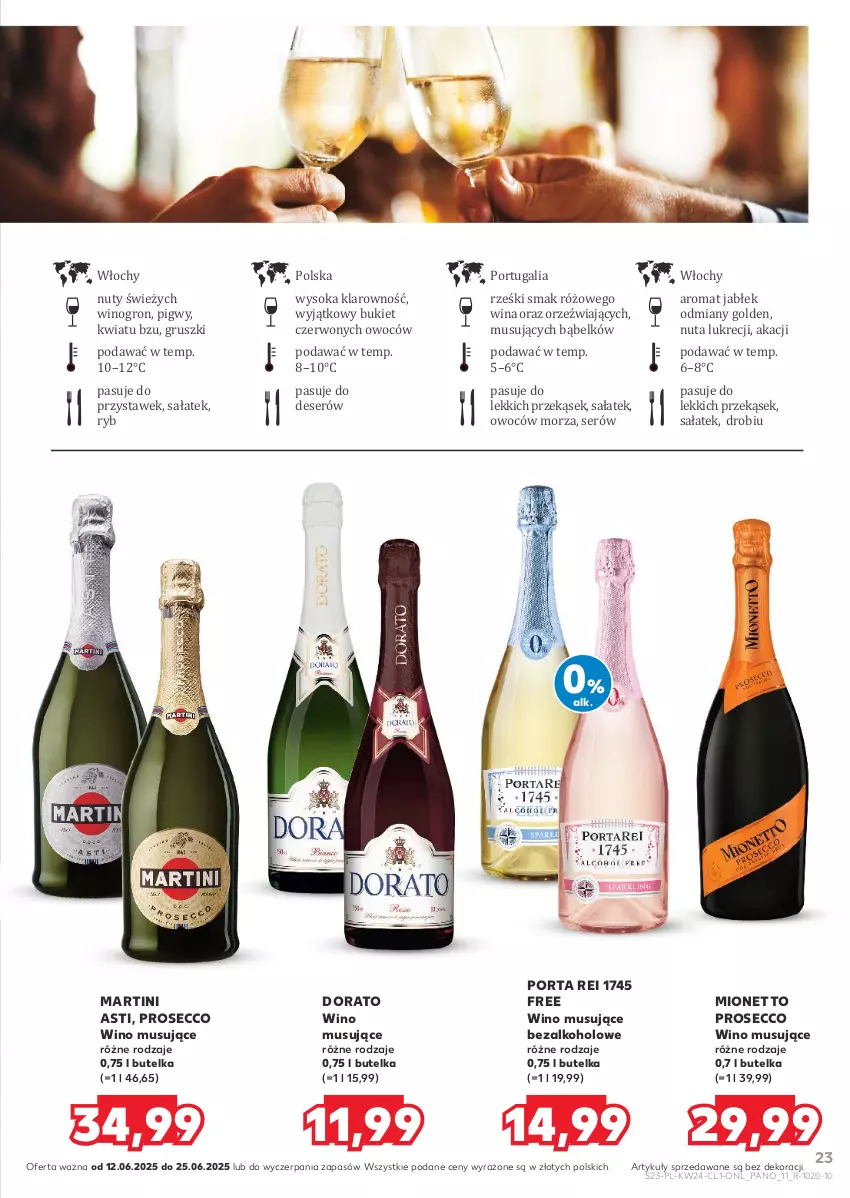 Gazetka promocyjna Kaufland - Barek Kauflandu - ważna 12.06 do 25.06.2025 - strona 23 - produkty: Bukiet, Deser, Gruszki, Martini, Mionetto, Mus, Nuty, Por, Prosecco, Sałat, Ser, Sok, Wino, Wino musujące
