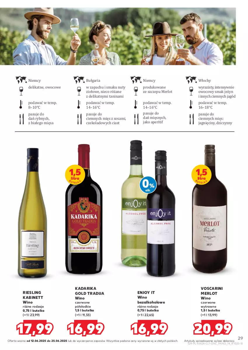 Gazetka promocyjna Kaufland - Barek Kauflandu - ważna 12.06 do 25.06.2025 - strona 29 - produkty: Merlot, Nuty, Róża, Sos, Wino, Wino bezalkoholowe, Wino czerwone