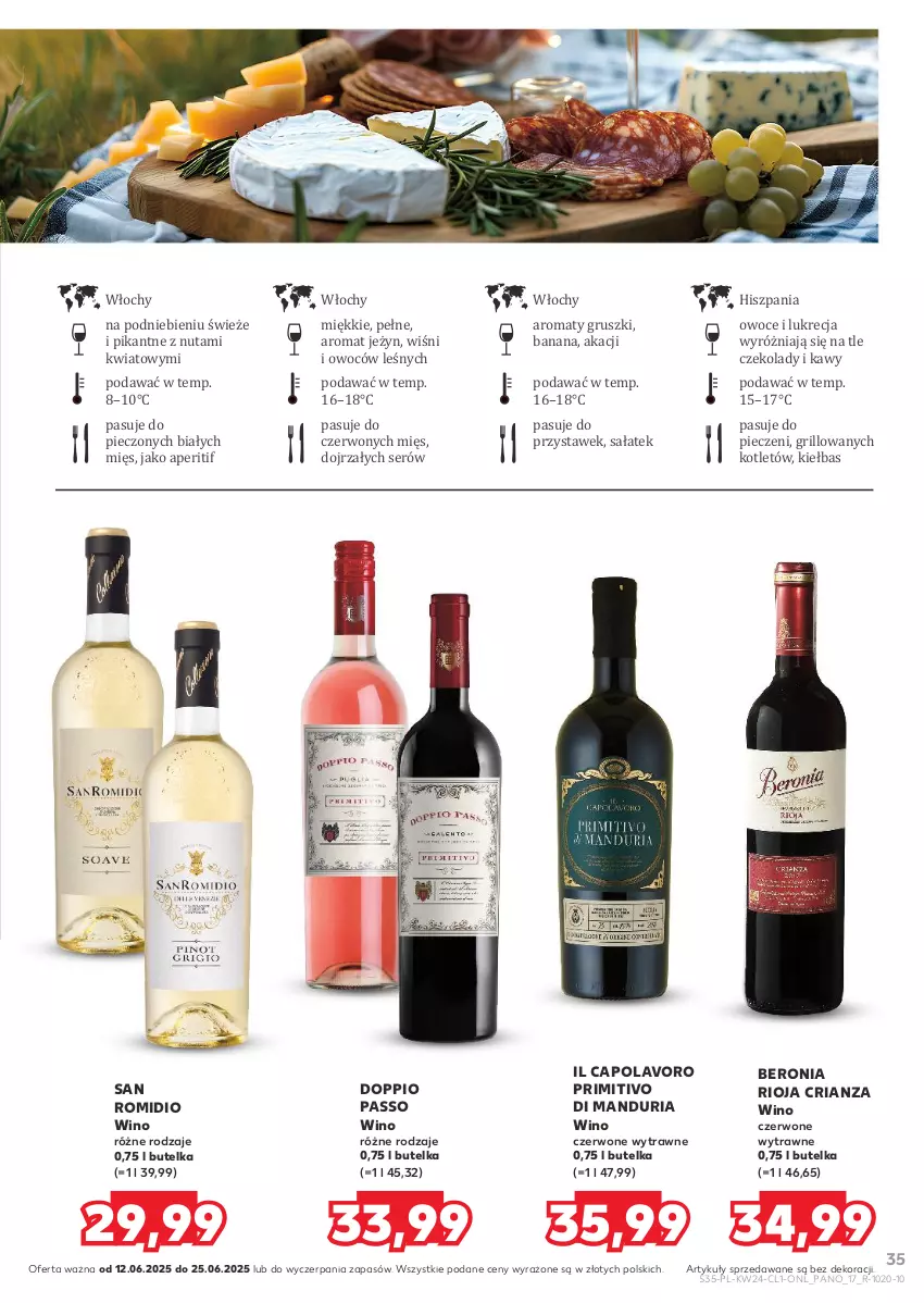 Gazetka promocyjna Kaufland - Barek Kauflandu - ważna 12.06 do 25.06.2025 - strona 35 - produkty: Grill, Gruszki, Kotlet, Owoce, Piec, Rioja, Sałat, Ser, Wino, Wino czerwone