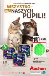 Gazetka promocyjna Auchan - Wszystko dla naszych pupili Hipermarkety - Gazetka - ważna od 01.07 do 01.07.2021 - strona 1 - produkty: Mokra karma, Zabawka, Butcher's